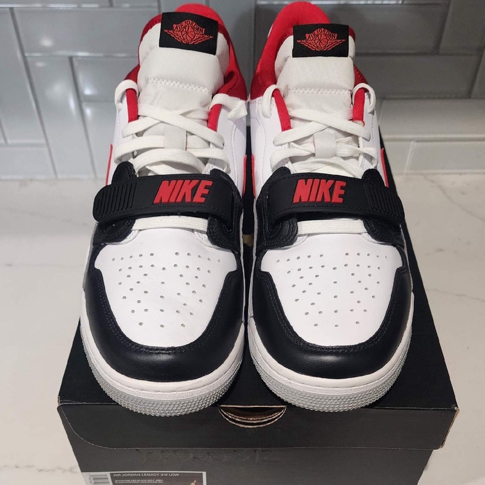 Jordan Red and Black Athletic Shoes with Breathable Upper